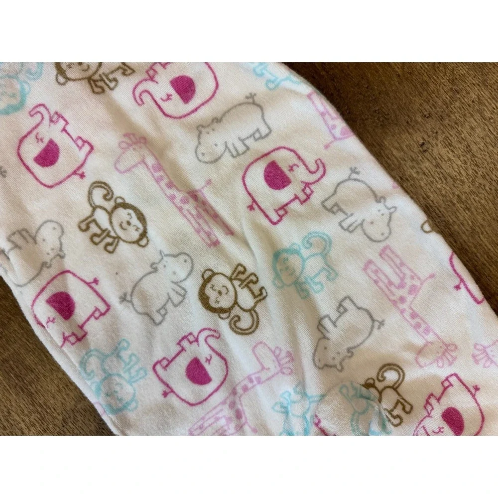 Carters Just One You Baby Girl‎ Sleeper 3 Months Monkey Elephant Terrycloth Y2K